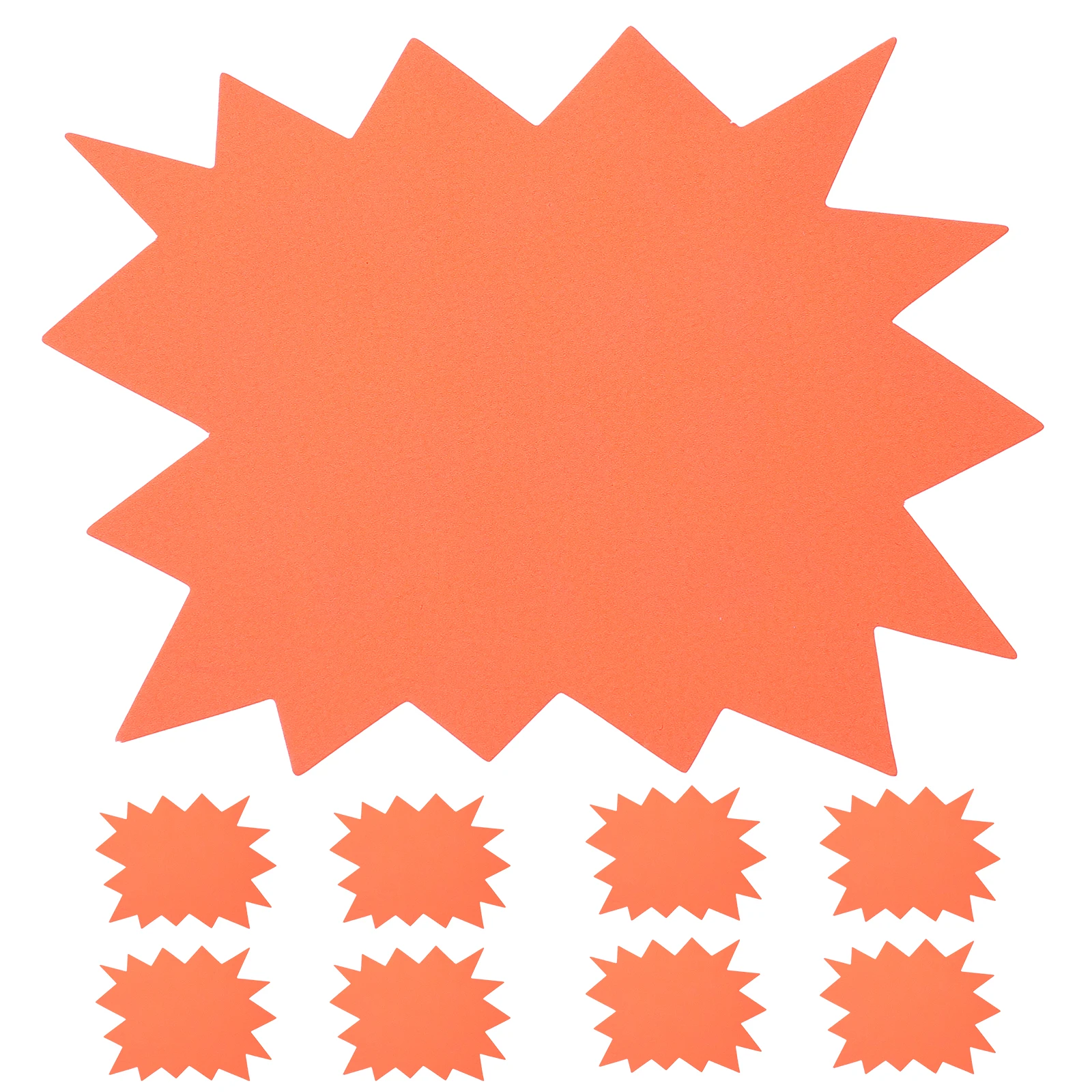 30pcs Explosion Shape Price Tag Fluorescent Bright Durable Paper For Store Garage Sale Real Promotional Sticker Craft