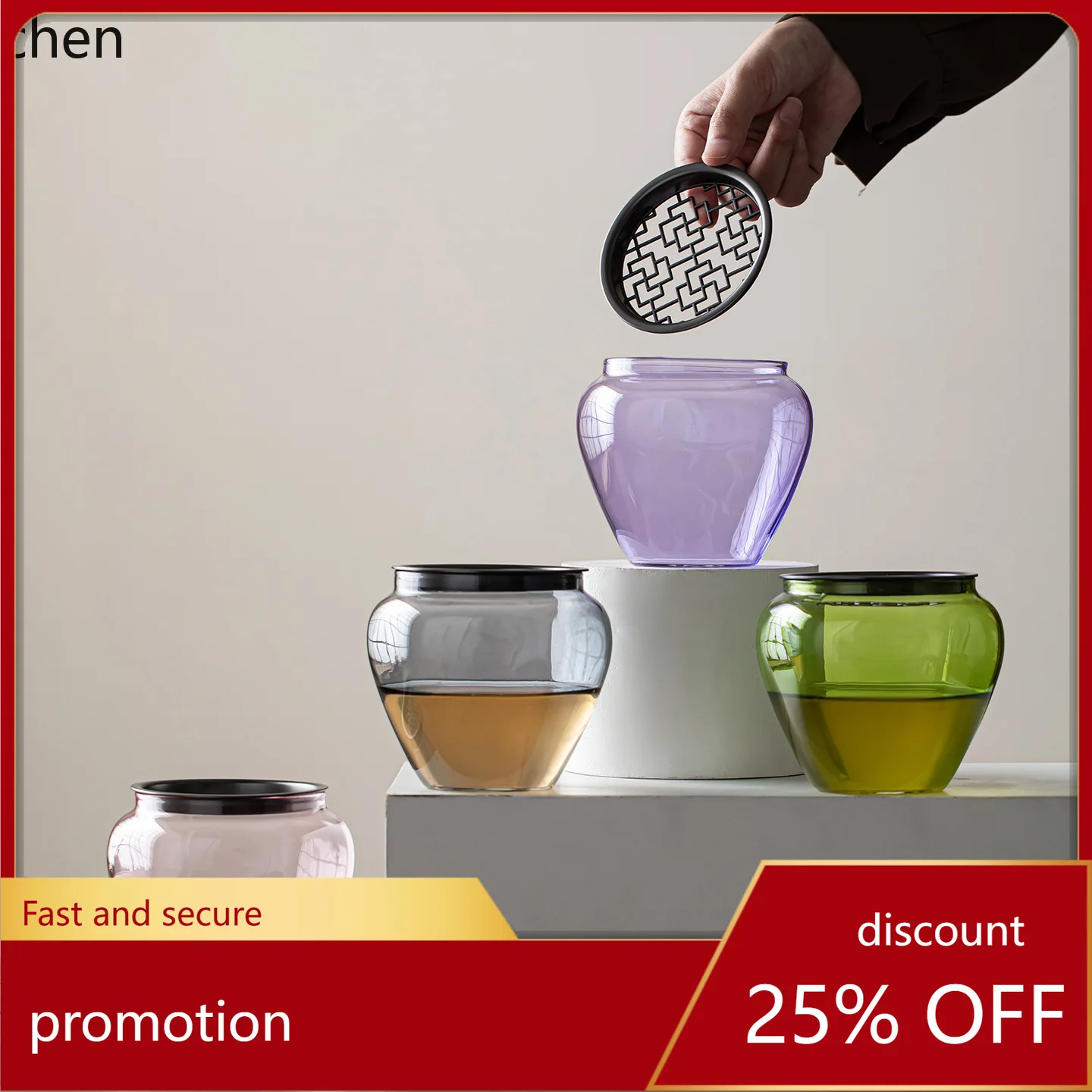 

Zml glass tea washing water kettle holder for home tea residue cylinder washing tea set accessories