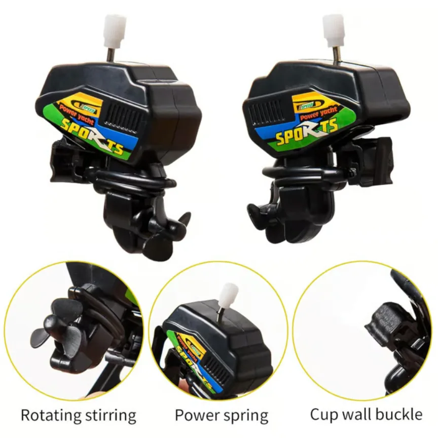 Mini Boat Motor Coffee Stirre Novelty Fun Drink Mixer Creative Kitchen Gadget for Coffee Tea Cocktail for Home Bar Accessories