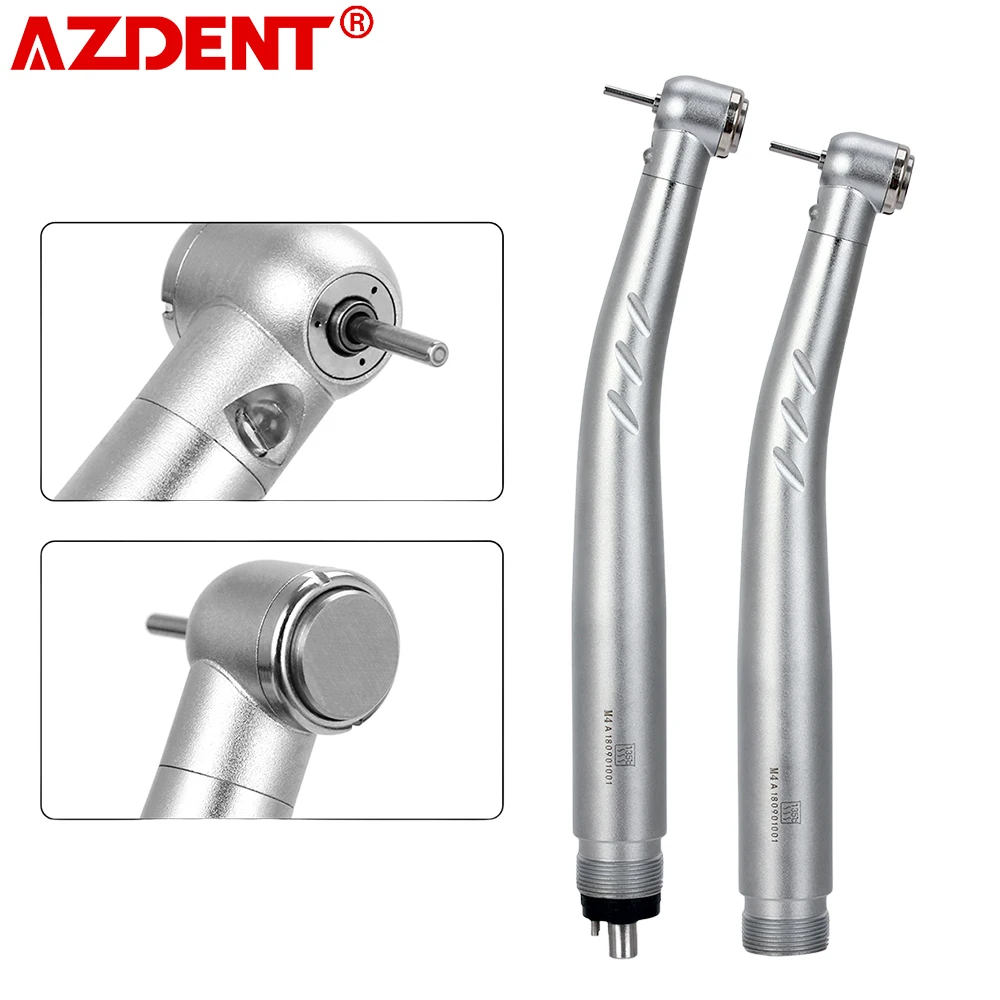 AZDENT Dental E-generator Integrated LED High Speed Handpiece Standard Push Button 3 Water Spray 2/4 Hole Dentistry Instrument