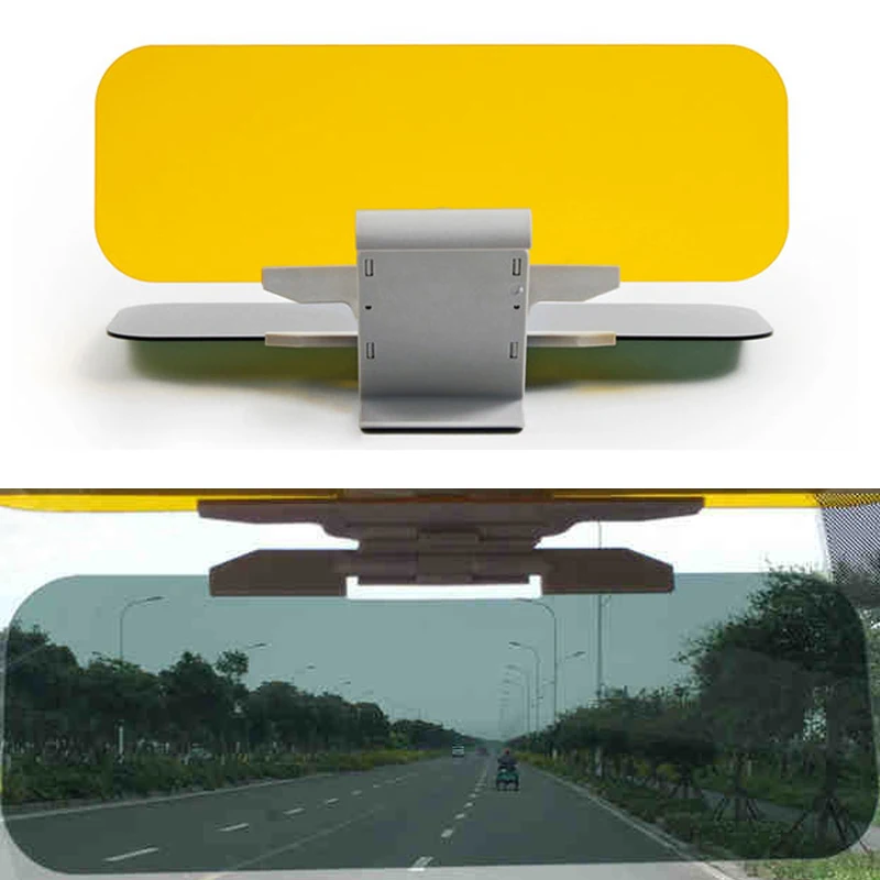 1pcs Car Sun HD Anti Sunlight Fold Flip Down Visor Dazzling Goggle Day Night Vision Clear View Visor Auto Internal Accessories