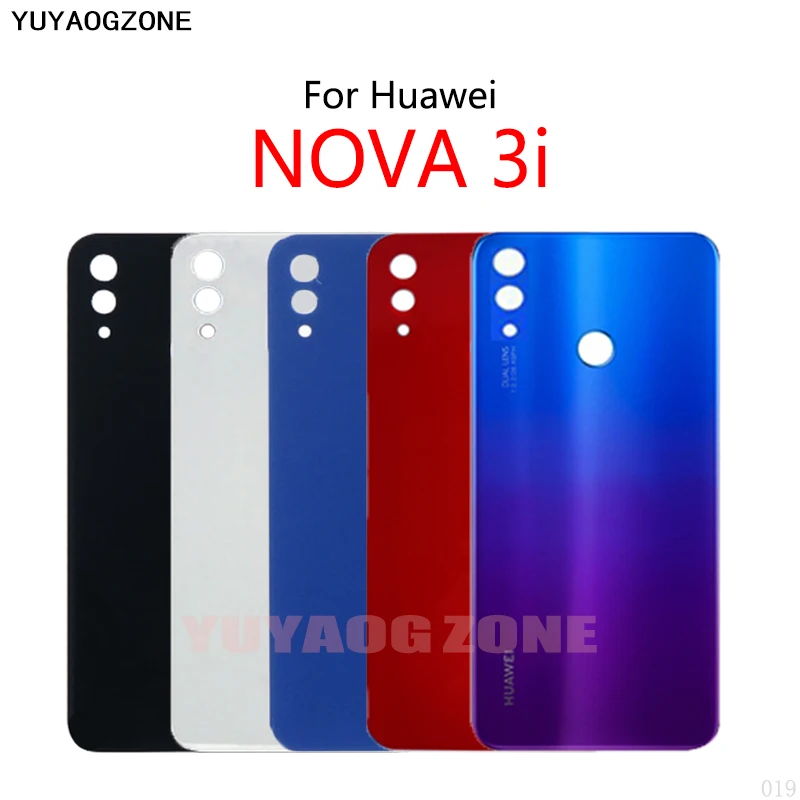 Battery Back Cover For Huawei Nova 3i INE-AL00 Glass Panel Housing Battery Cover Rear Case