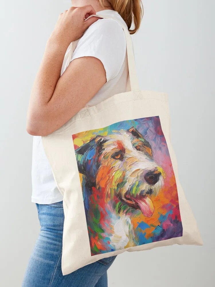 

Dancing with an Irish Wolfhound Tote Bag personalized tote bag reusable shopping bag canvas bags sacs de shopping
