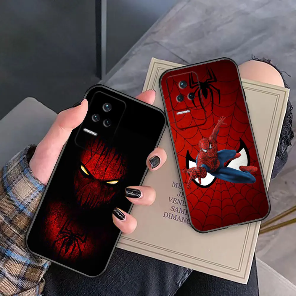 Marvel Hero Spider-Man Face Phone Case For Redmi K60 K40 Gaming K30 13C 12C 12 10 10C 9T 9C 9A 9 8 7 6 A1 A2 Pro Plus 5G Case