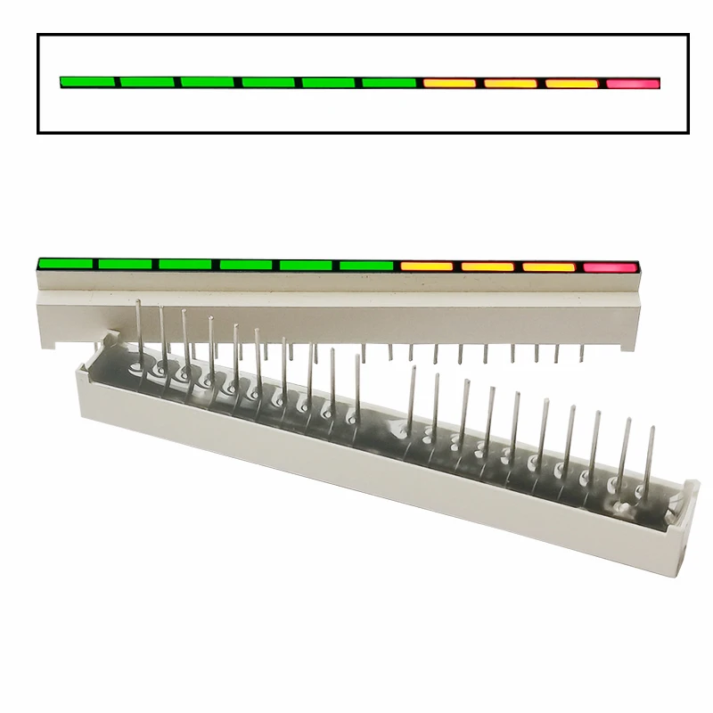 LED Light Bar Display 10 Segment Digital Tube 3 Colors Ultra Bright Red Green Orange DIY Multi-Color Display Module 59.9*7*6mm