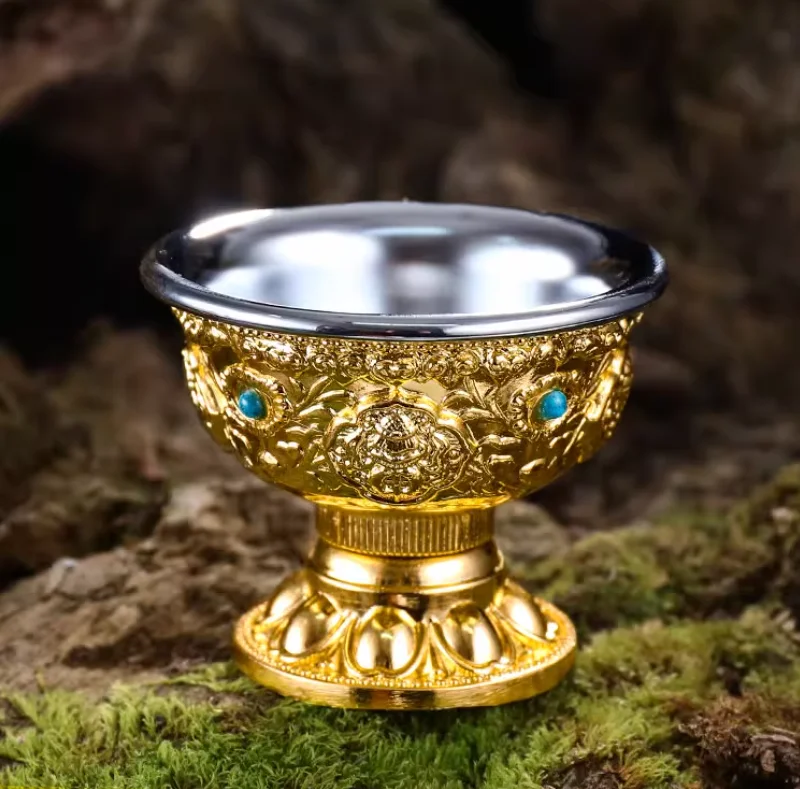 

Chinese Tibetan Style Water Supply Cup Eight Auspicious Water Supply Bowls