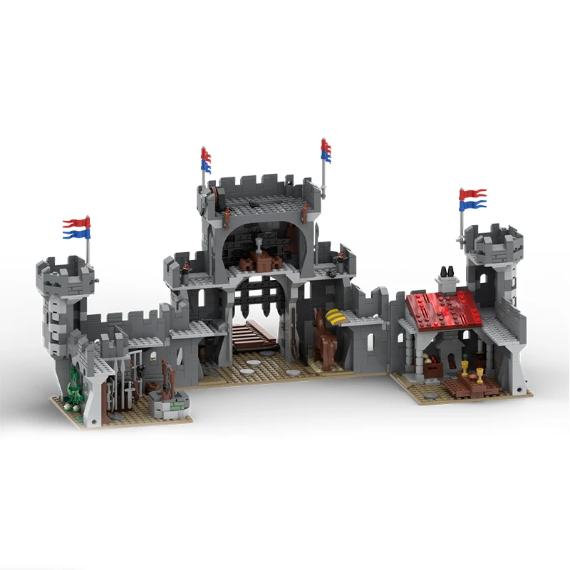 1527 قطعة MOC قلعة العاهل الأسود طبعة جديدة قلعة القرون الوسطى العمارة خمر لتقوم بها بنفسك نموذج اللبنات هدية عيد ميلاد