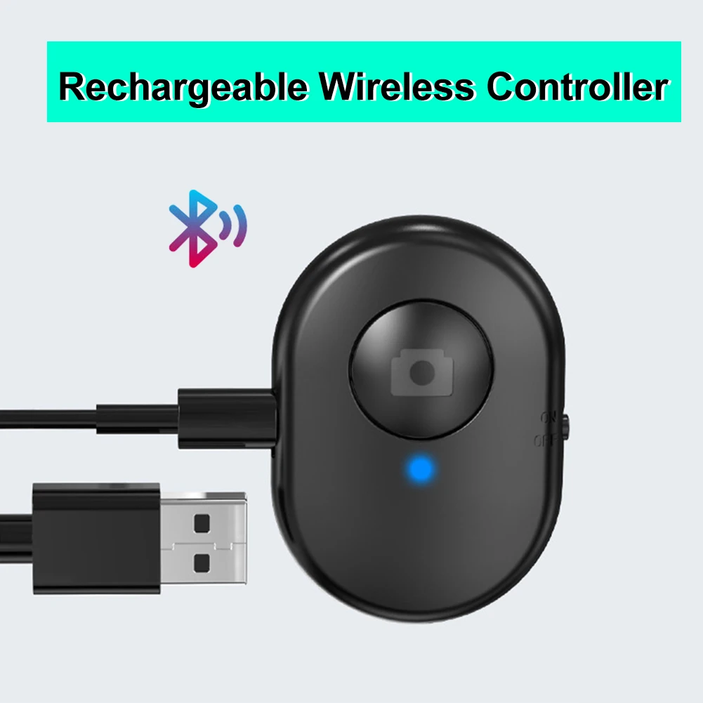 Bluetooth Wireless Remote Control Charge Selfie Stick Shutter Release Photo Button for Smartphone Universal Photographer