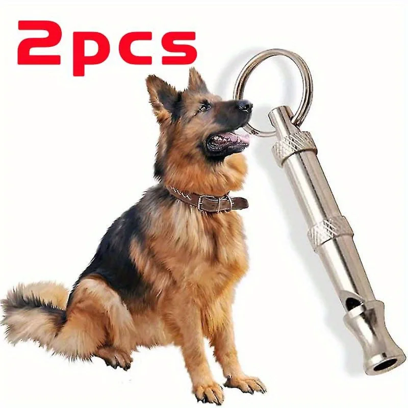 Sifflet pour chien pour arrêter les aboiements, sifflet pour chien à tonalité sonore réglable avec porte-clés, sifflet professionnel pour appeler les chiots, chiens et chats
