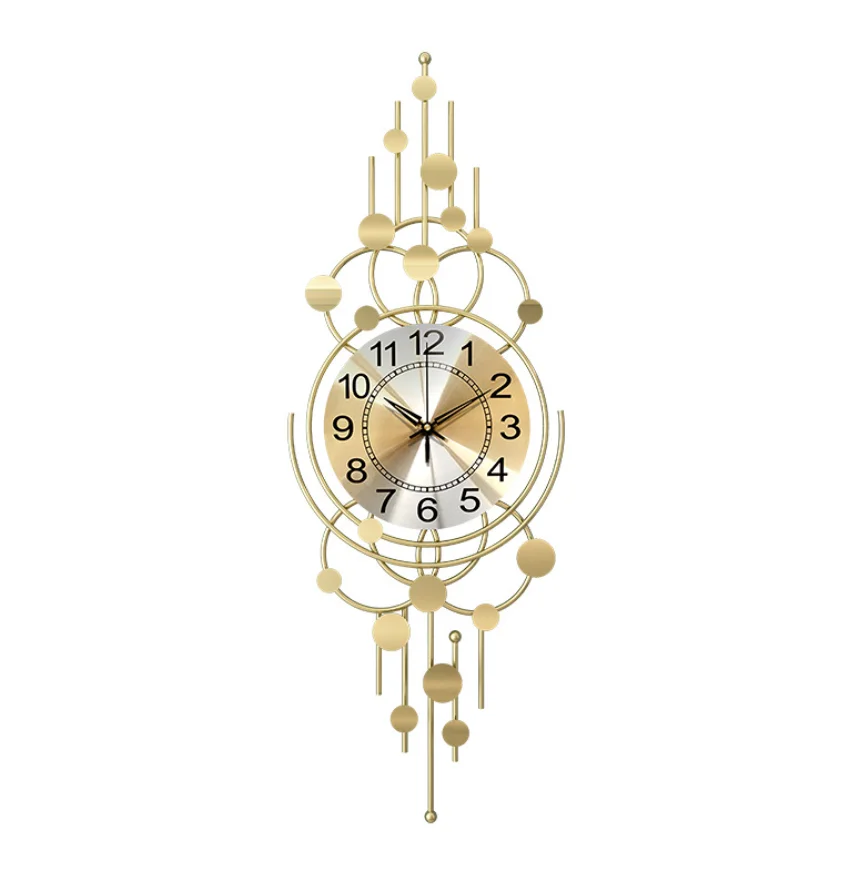 

82*30CM Creative Fancy Modern Home Decor Wall Clocks Nordic Light Luxury Art Decoration Metal Wall Clock for Living Room