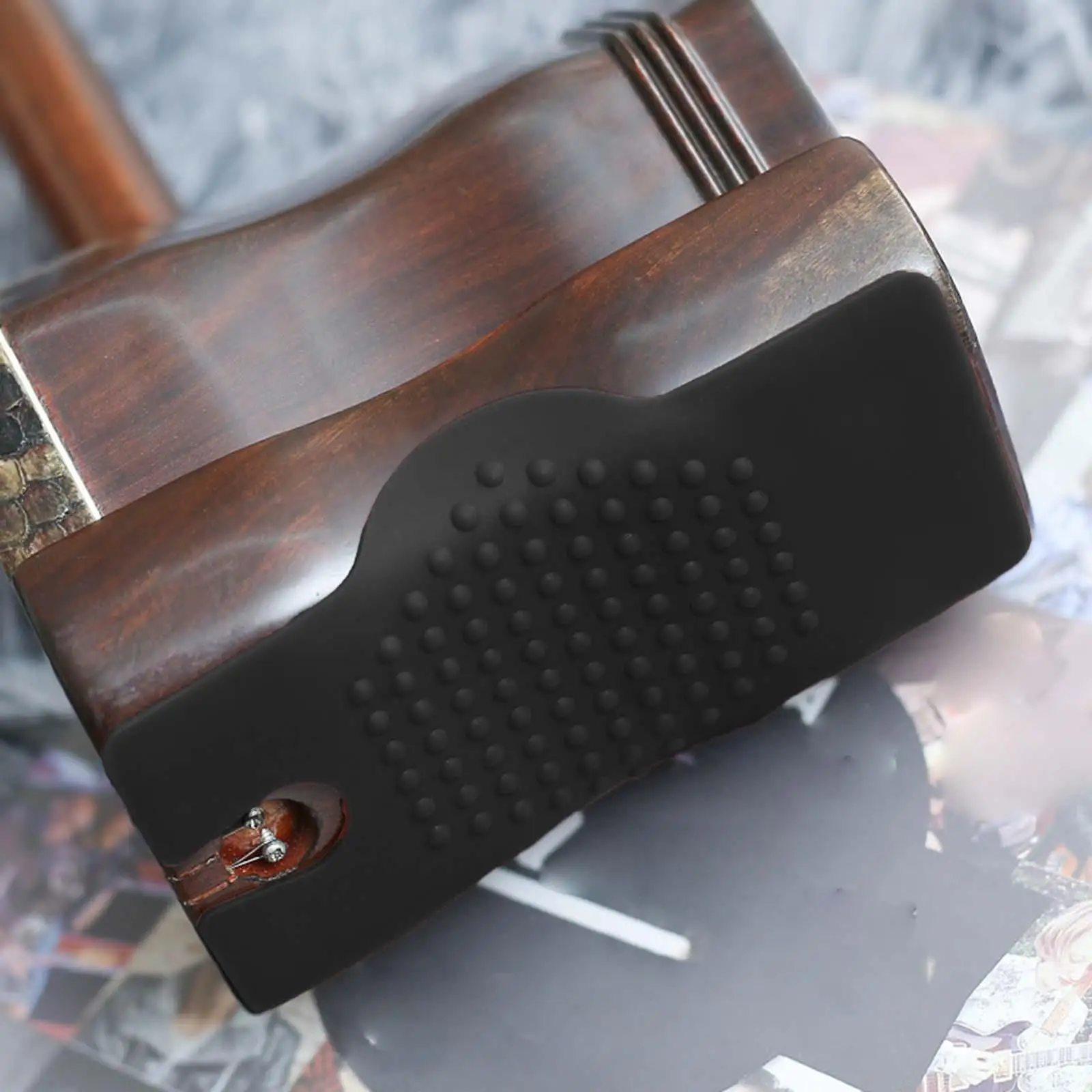 Erhu Non Slip Cushion Textured Silicone Pad Music Instrument Accessory for Rehearsal Stage Performance