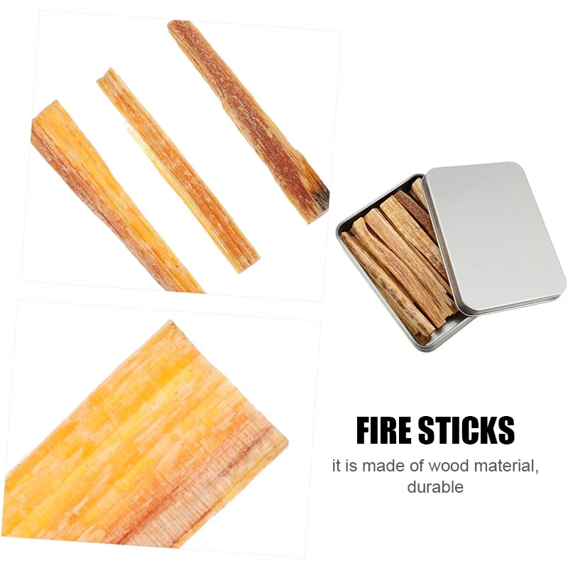 1box Fatwood Fire Starter Stick Outdoor Fire-making Tools Natural Firestarting Wood Sticks for Camping Hiking Emergency Survival - view 2