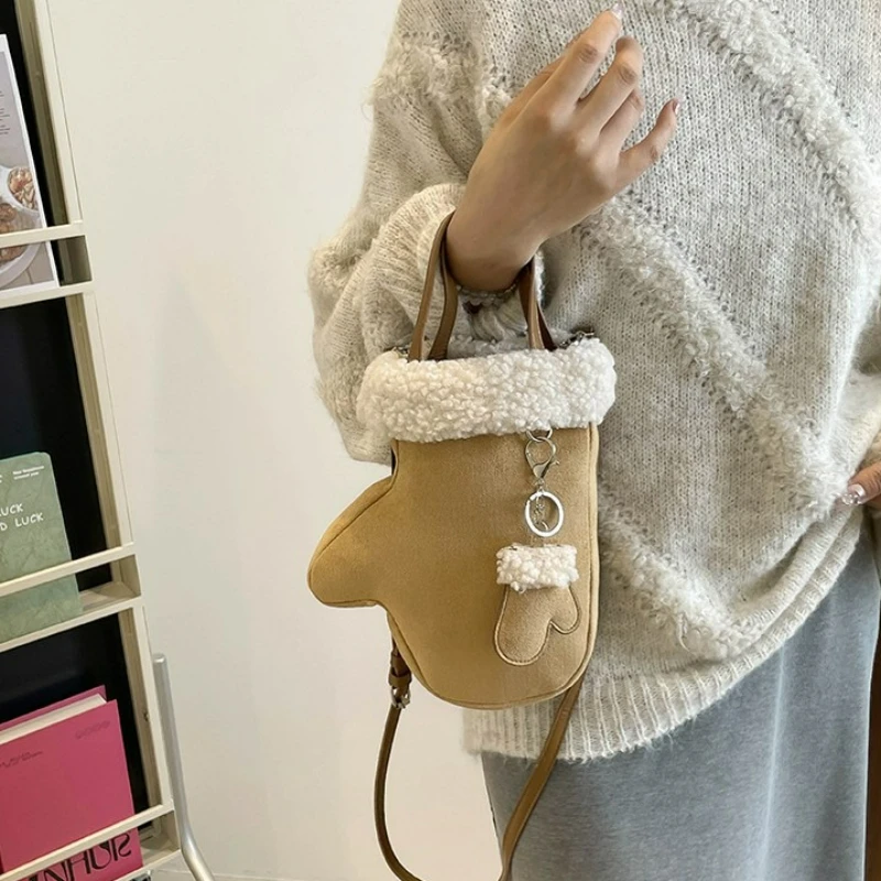 حقيبة يد إبداعية من جلد الغزال للنساء لخريف وشتاء 2025، تصميم ريترو جديد غير لامع، حقيبة كروس قطيفة عصرية ومتعددة الاستخدامات #3