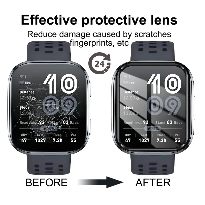 1-10 pçs protetor de tela para amazfit bip6 bip5 película protetora macia anti-risco película protetora para amazfit bip6 bip5 não é vidro