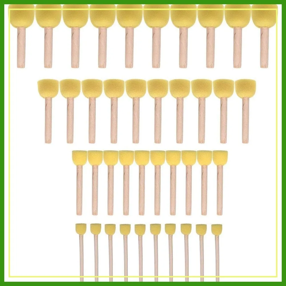 

40-Piece Assorted Round Sponge Brush Set for Painting, Craft Tools