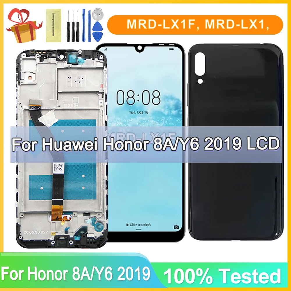 

6.09" Screen for Huawei Y6 2019 MRD-LX1F LX1 LX3 LX1N Lcd Display Digital Touch Screen With Frame for Huawei Y6 2019 Screen