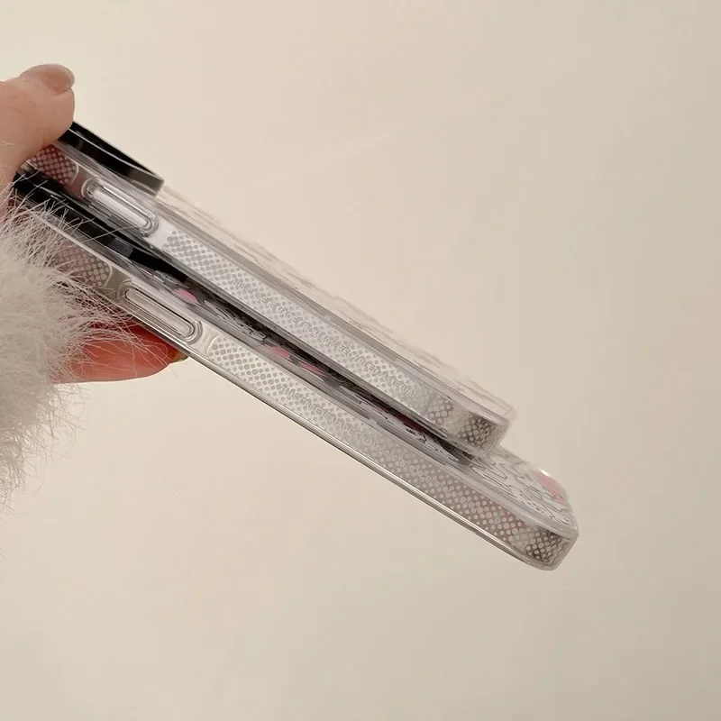 MagSafe Transparent Border Cute Rabbit Phone Case Cover for IPhone 13 14 15 Pro Max Case for IPhone 14 Pro Max