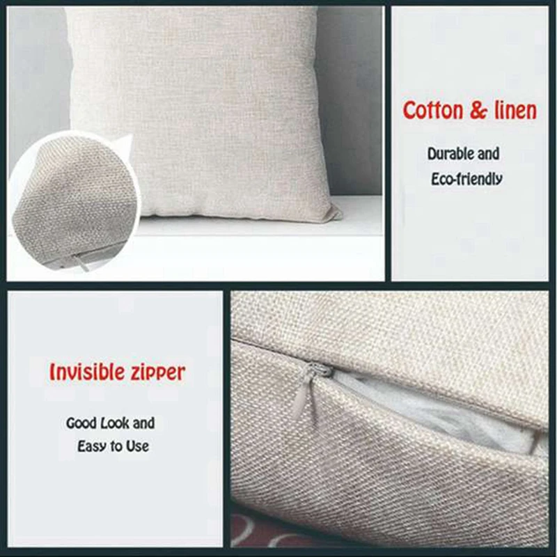 Happy Easter Egg Pillowcase Linen Cushion Cover Decoration Home Living Room Sofa Car Throw Pillow Covers 45X45cm
