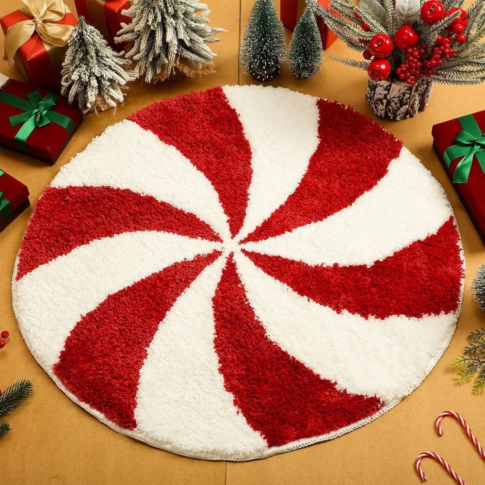 Water-absorbing Christmas Door Mat Santa Claus Design Absorbent Bathroom Mat Small Non Slip Anti-slip Pad Christmas Season