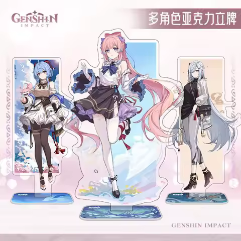 Game Genshin Impact Yae Miko Albedo Ganyu Hu Tao Keqing Raiden Shogun Nahida Shenhe Eula Desktop Decoration Keychains Gift