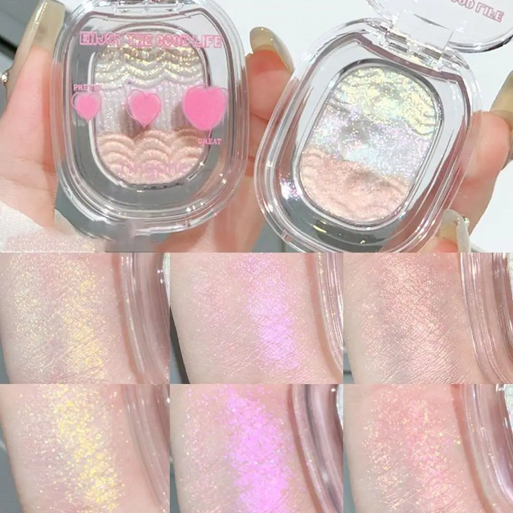 Purê de Batata Destaque Gradiente Sombra, Diamante Face Paleta, Maquiagem Em Pó, Glitter, Iluminar Contorno, Crystal Highlight, M4J7, 1Pc