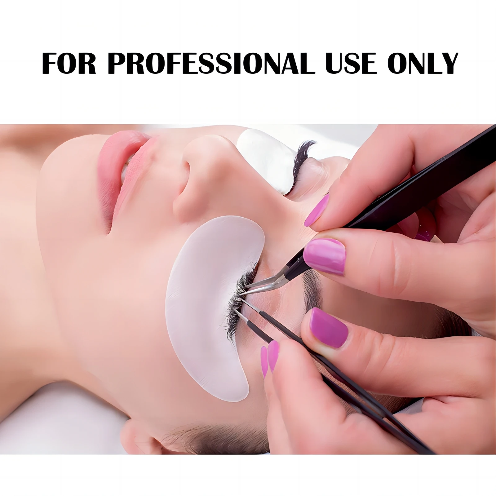 100 paires de patchs pour cils Hydrogel sous les coussinets pour les yeux pour la construction de patchs en papier Hydrogel autocollants rose non pelucheux pour faux cils