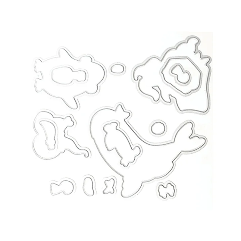 أهوي ماتي القراصنة الجديدة قطع يموت واضح Stamps لصنع الورق عيد ميلاد سعيد سكرابوكينغ إطار بطاقة Ctaft