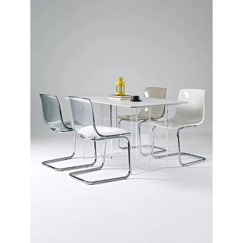 Acrylic chair transparent chair island table dining back dining chair Nordic ins simple Internet celebrity home Toya