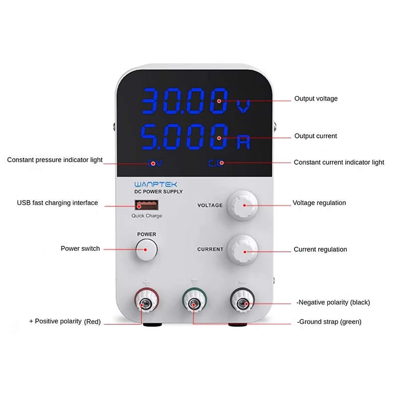 GPS305D/GPS301D/GPS605DHigh Efficiency Stable Dc Power Supply 60v 5a 300w Single Output Dual Led Display Switching Power Supply