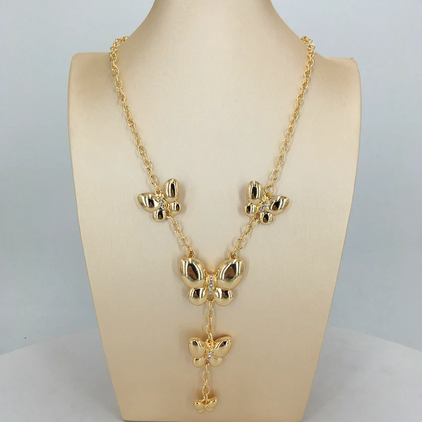 Yuminglai African Fashion Jewelry Butterfly Shape Jewelry Sets for Women FHK13783