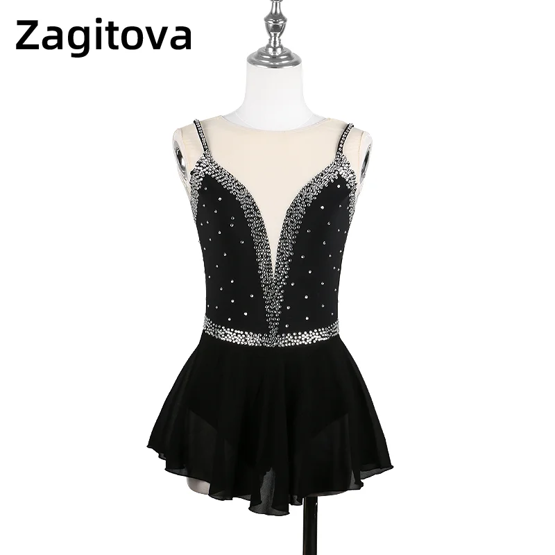 Zagitova Figure Skating Dress Women\'s Girls\' Ice Skating performance Rhythmic gymnastics competition Dance Sleeveless Camisole