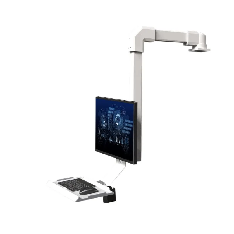 Boom frame Aluminum alloy telescopic rocker arm integrated machine Industrial computer keyboard bracket