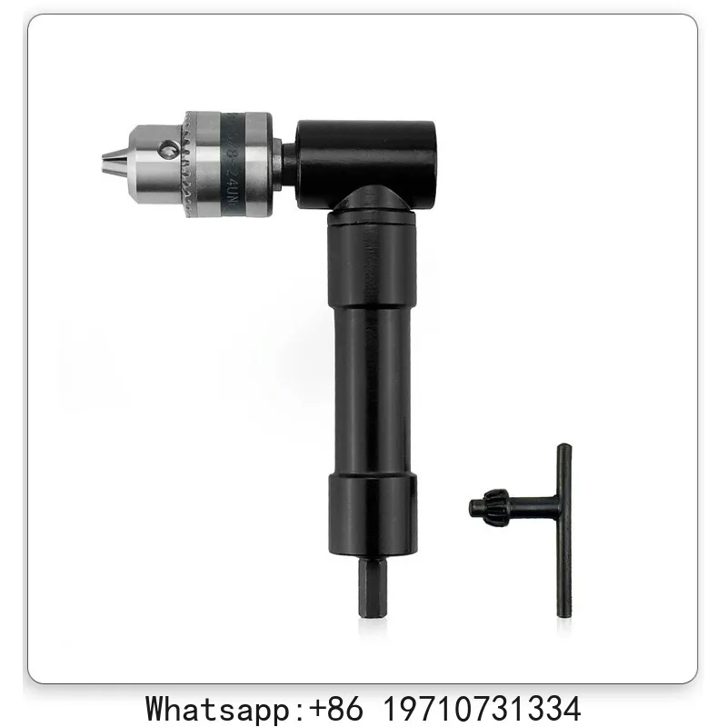 Right Angle Drill Converter 0.8-10mm 1-10mm Electric Drill Corner Adapter Three Jaw Chuck Attachment with Key