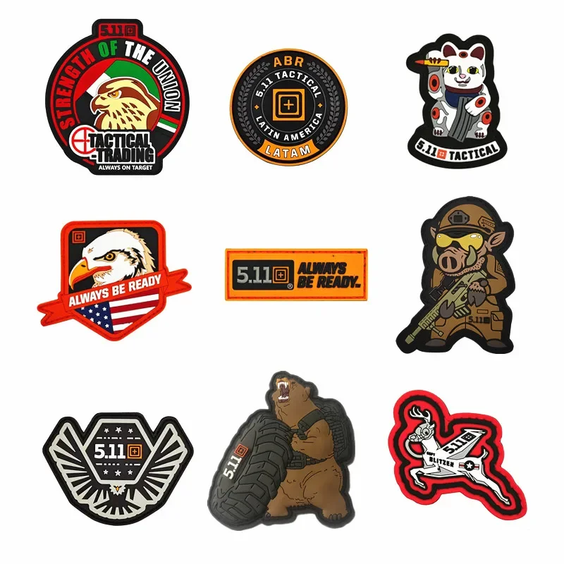 Naszywki do haftu na zewnątrz 511 Emblemat z haczykiem i pętelką Scorpion Odznaka taktyczna Naklejki na plecak Eagle Morale Patch Combat Applique