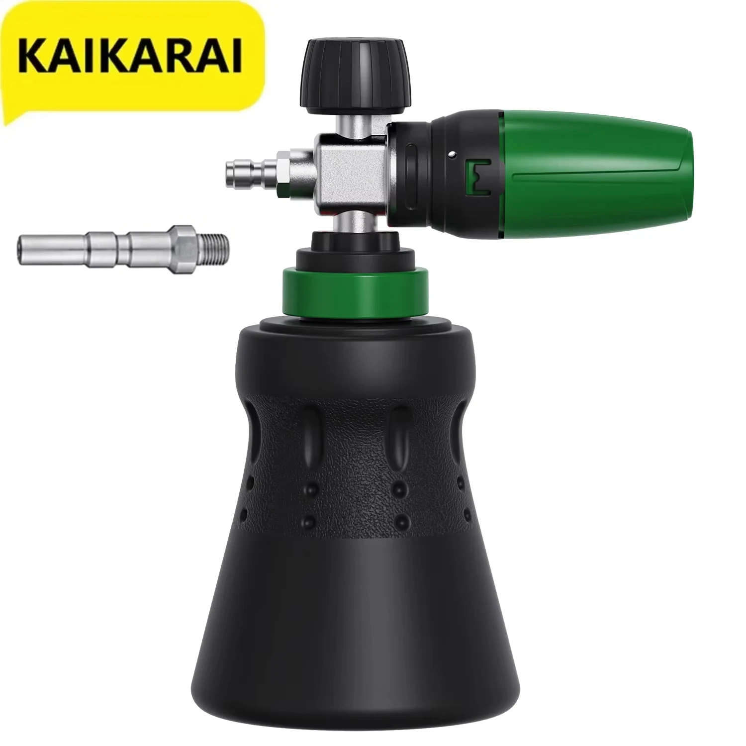 1/4" Snow Foam Cannon For Nilfisk-KEW Pressure Washer Nickel Plated Brass Soap Sprayer Ratchet Click Collar + Quick Release Cap
