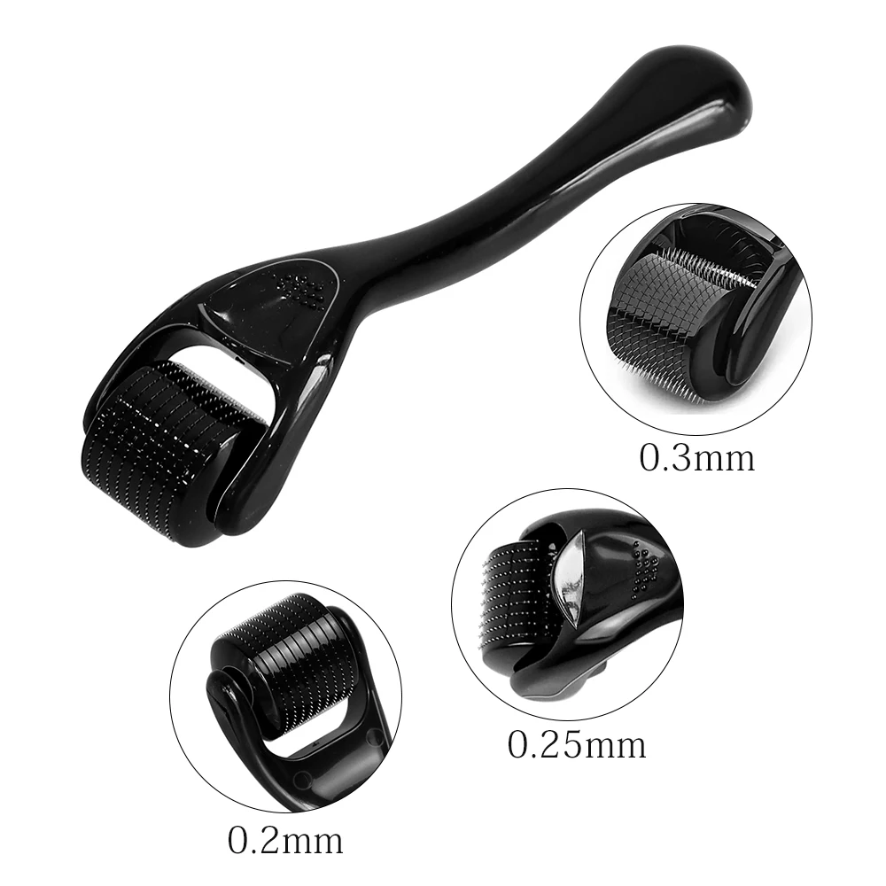 540 Titanium Microneedles Derma Roller 0.2/0.25/0.3mm Hair & Beard Growth Facial Beauty Skin Care Portable Device for Men Women