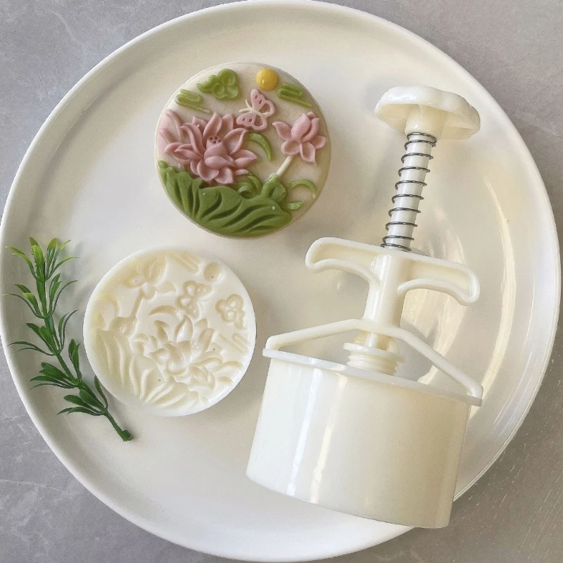 플라스틱 Mooncakes 금형 베이킹 매니아 Dropship을위한 스탬프가있는 실용적인 과자 금형