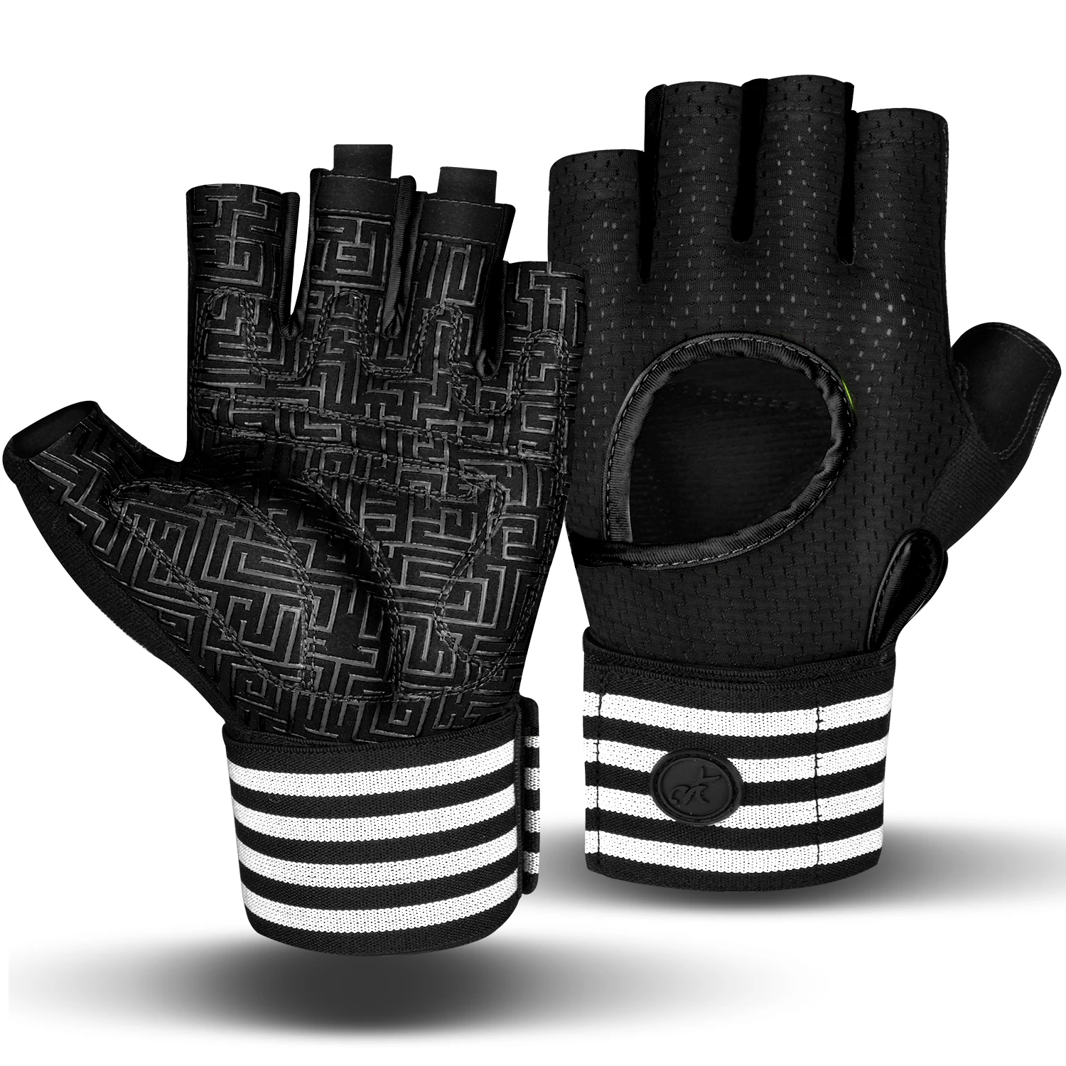 MOREOK Gym Gloves Breathable Anti-slip Strength Training Exercise Workout Fitness Weight Lifting Gloves for Pull Up Powerlifting