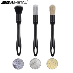 SEAMETAL 3pcs Car Air Conditioning Vent Cleaning Brush Crevice Sweep Dust Duster Car Interior Brushes for Car Wash Tool Set