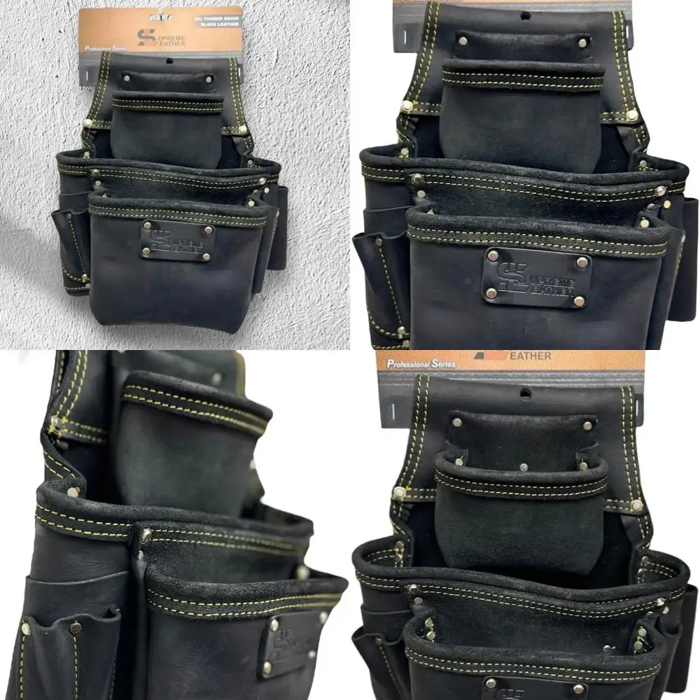 

Профессиональная сумка для инструментов из кожи — двойная строчка, пропитка из масла для долговечности и надежности