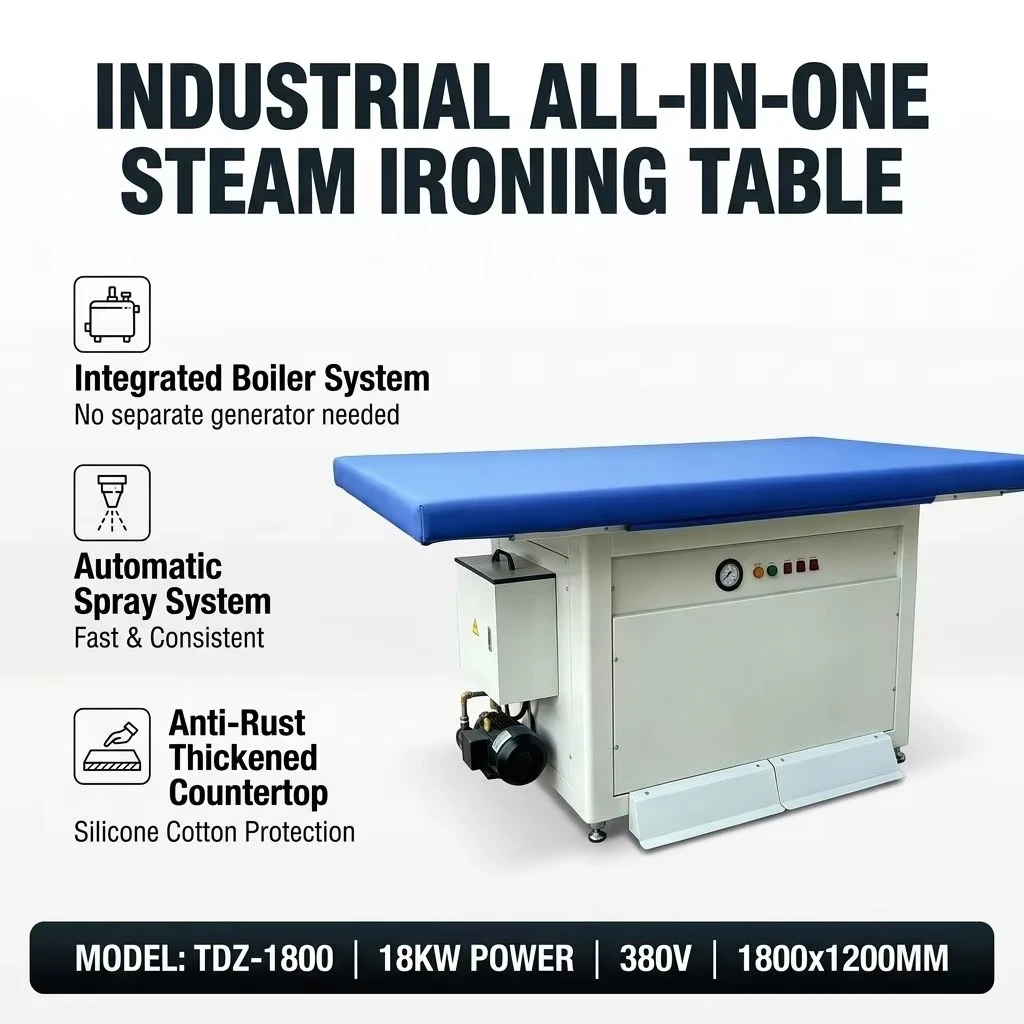 Tajima Integrated Air Blowing Vacuum Ironing Table Auto Steam Spray Professional Pressing Table Knitted Clothes Sweater Line
