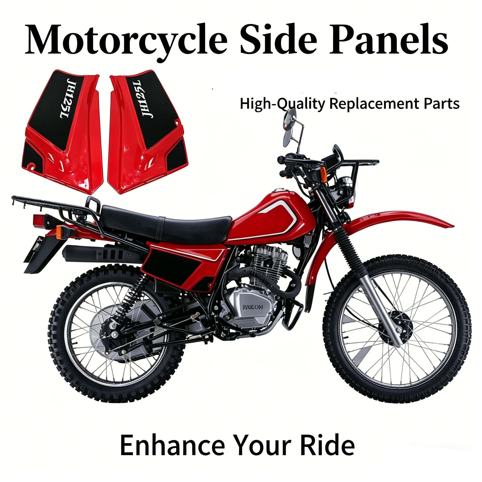 Motorcycle Side Body Cover For Honda Jialing Zonsheng for XL125 JH125L JH150L ZS150GY Battery & Tool Side Plastic Faring Panels