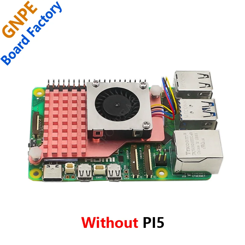 Raspberry Pi 5 Active Cooler Fan Metal Pi5 Heatsink  Pure-Copper ，Aluminum-Silver，Aluminum-Black