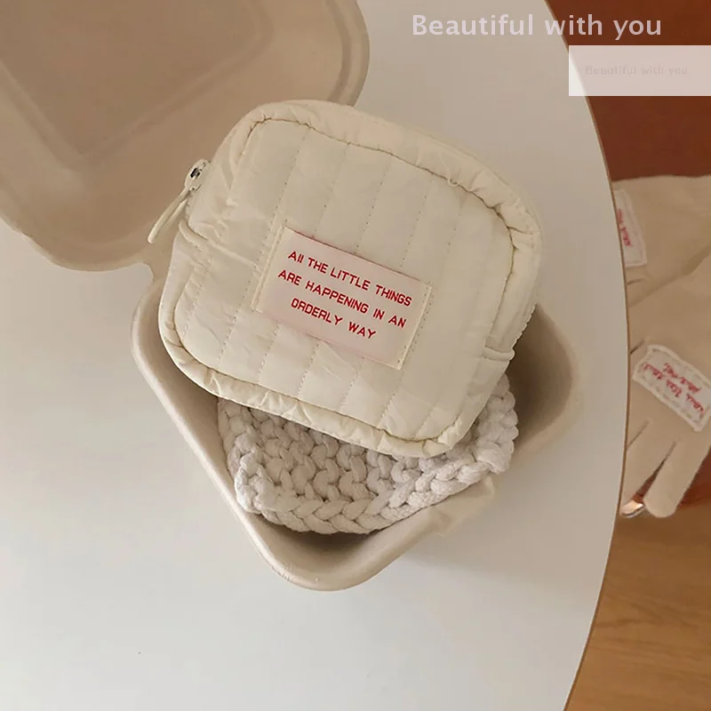 Petit écouteur rouges à lèvres rangement organisateur pochette Mini fermeture éclair femmes maquillage cosmétique sac porte-monnaie portefeuille enseignant cadeaux