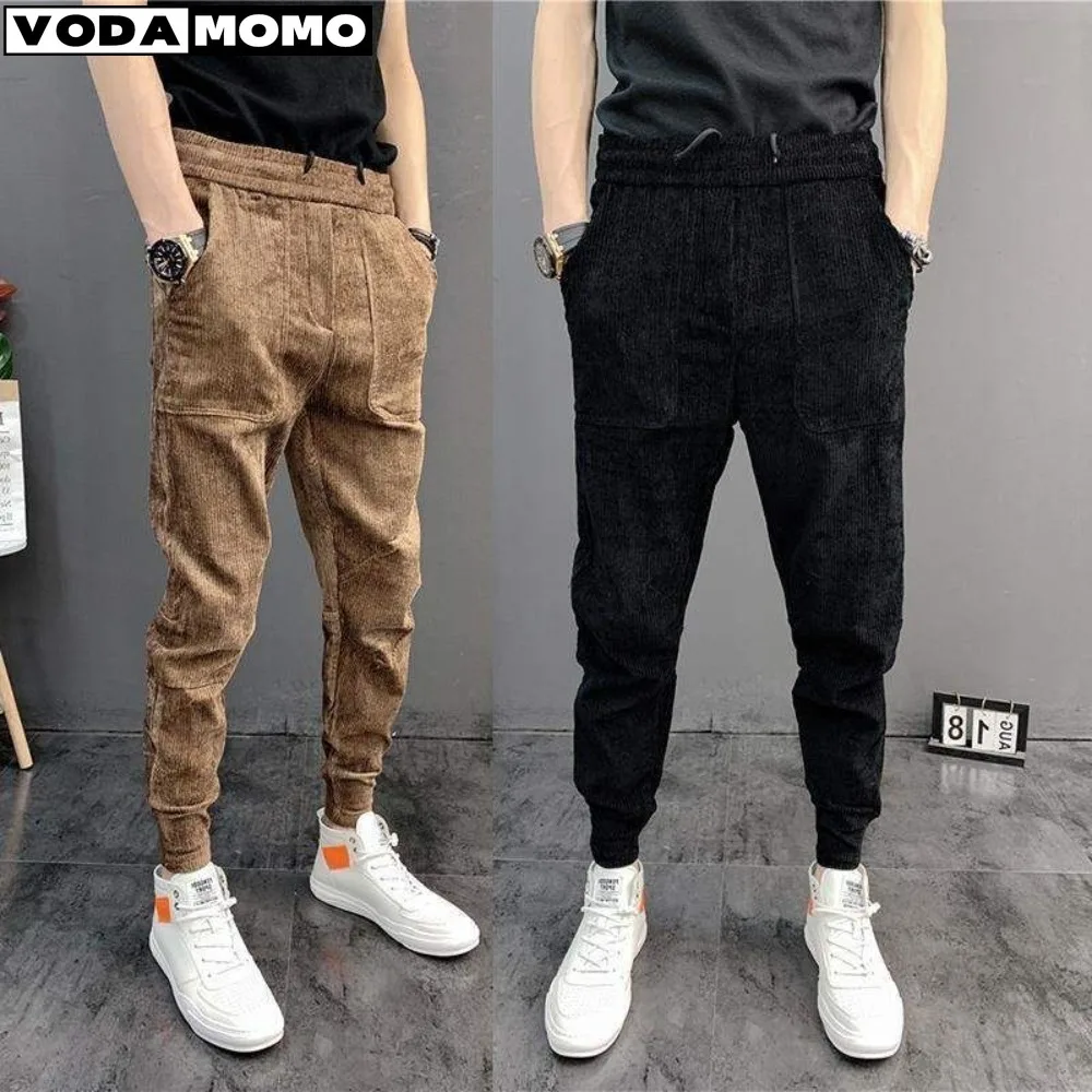 

Men's Imitate Jeans Jogger Pants Ankle Banded Pants Loose Harajuku StyleBeam Feet Casual Pants Elastic Waist Hip Hop Mens Pants