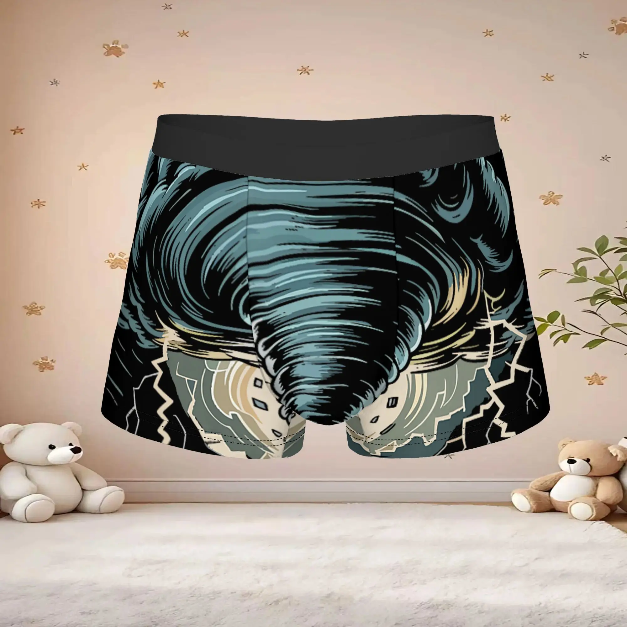 1pc Popular Caza De Tormentas Tornado Clima Cazador boxers  Personalized Panties Men's Underwear Ventilate Shorts Boxer Briefs