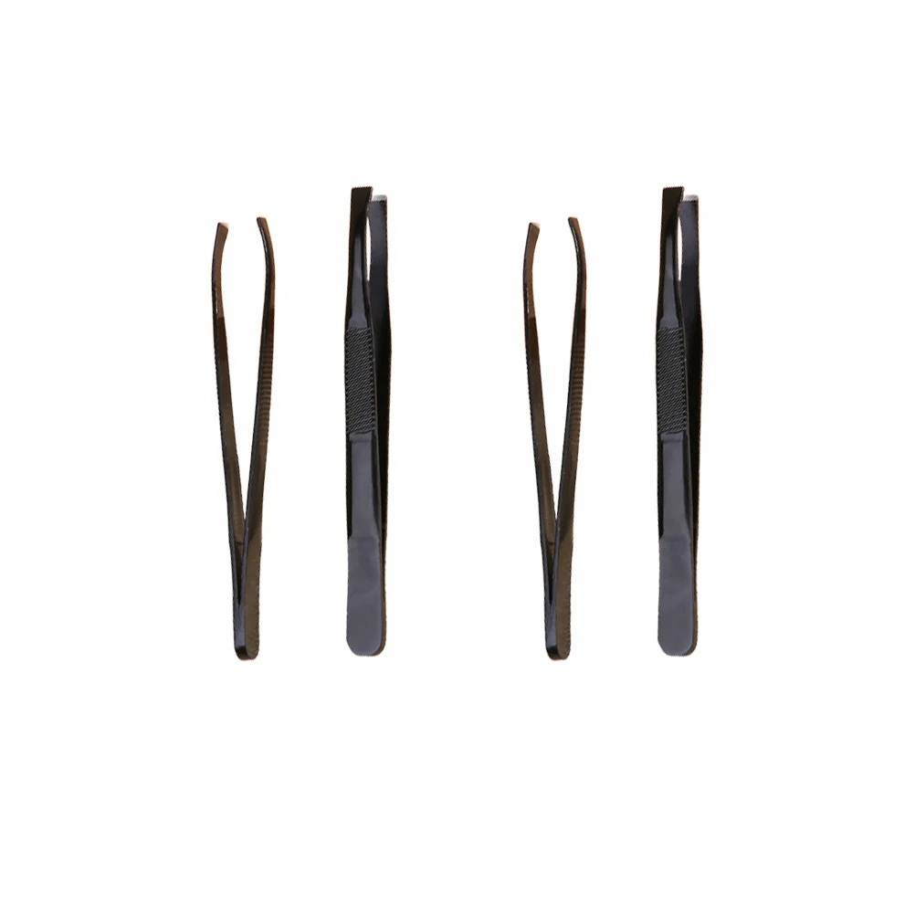 4 قطعة مقاطع الحاجب الفولاذ المقاوم للصدأ مطلية بالذهب عدم الانزلاق الحاجب تشكيل أداة لتقليم الرموش الصناعية ملصقات الجفن المزدوج #6