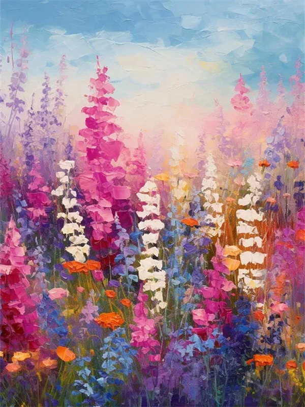 HUACAN Diamant Mozaïek Bloem Veld Landschap Ambachten Volledige Vierkante Ronde Diamant 5D Diy Schilderij Lavendel Bloemen Handgemaakt
