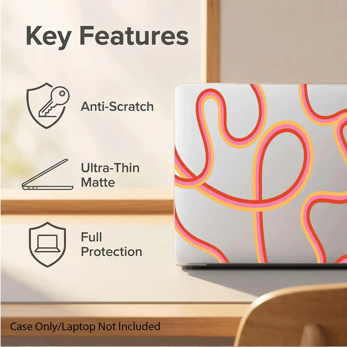 Case for MacBook,compatible with 13 Neo/13.3 Air/13.3 Pro/13.6Air/14.2 Pro/15Air/16.243Pro
