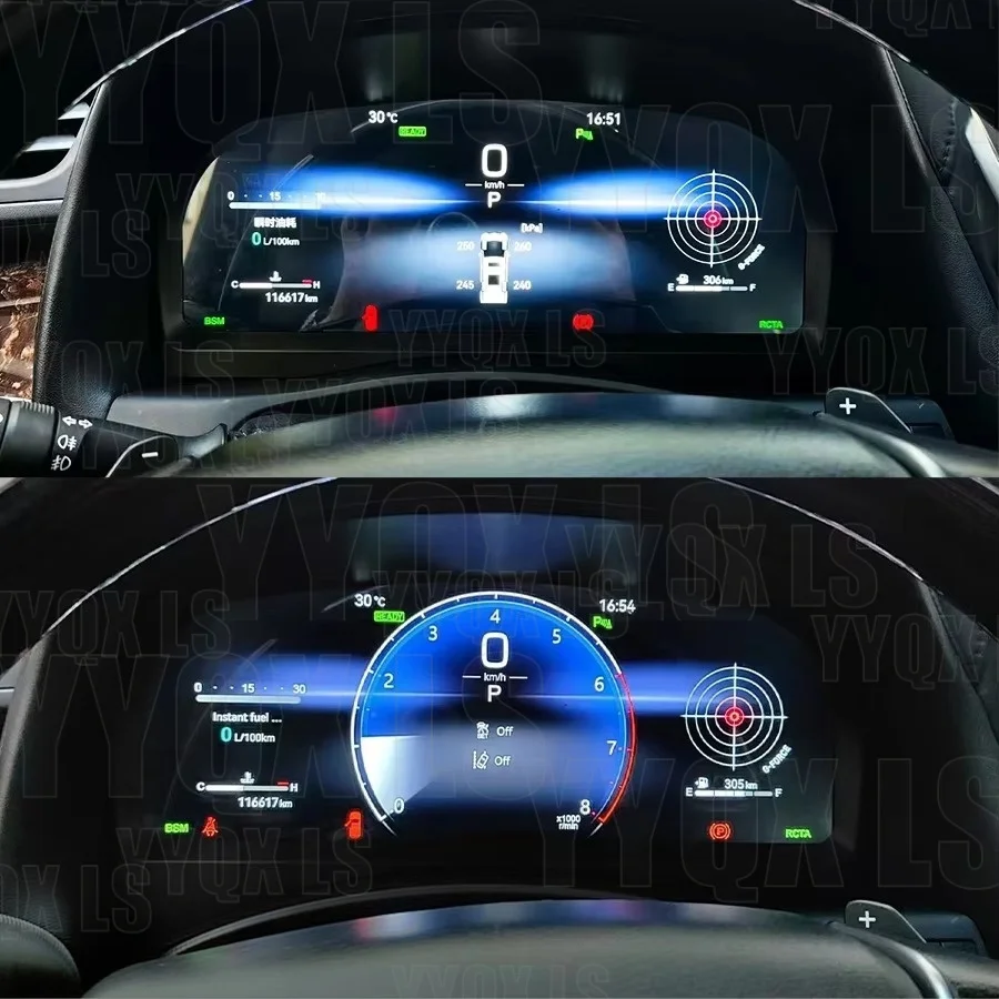 Car Digital Cluster Dashboard For Toyota Alphard 20 Alphard 30 2015-2023 LCD Speedometer Instrument Virtual Cockpit